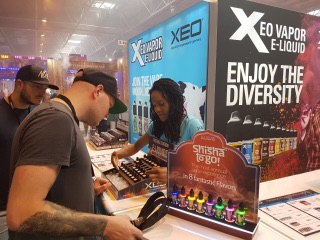 XEO Vape at NEC with Well Done Promotions, exhibition staff and promotional staff agency for NEC, Birmingham, UK. Well Done Promotions supplying NEC Exhibition Staff, NEC Promotional Staff and NEC Hospitality Staff. Quality Promo Girls and Exhibition Girls NEC.Professional Exhibition Staff Agency for NEC and Event Staffing Agency for NEC Birmingham, UK.